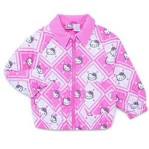 Hello Kitty Pink and White Paisley Toddler Girls Jacket - 5T